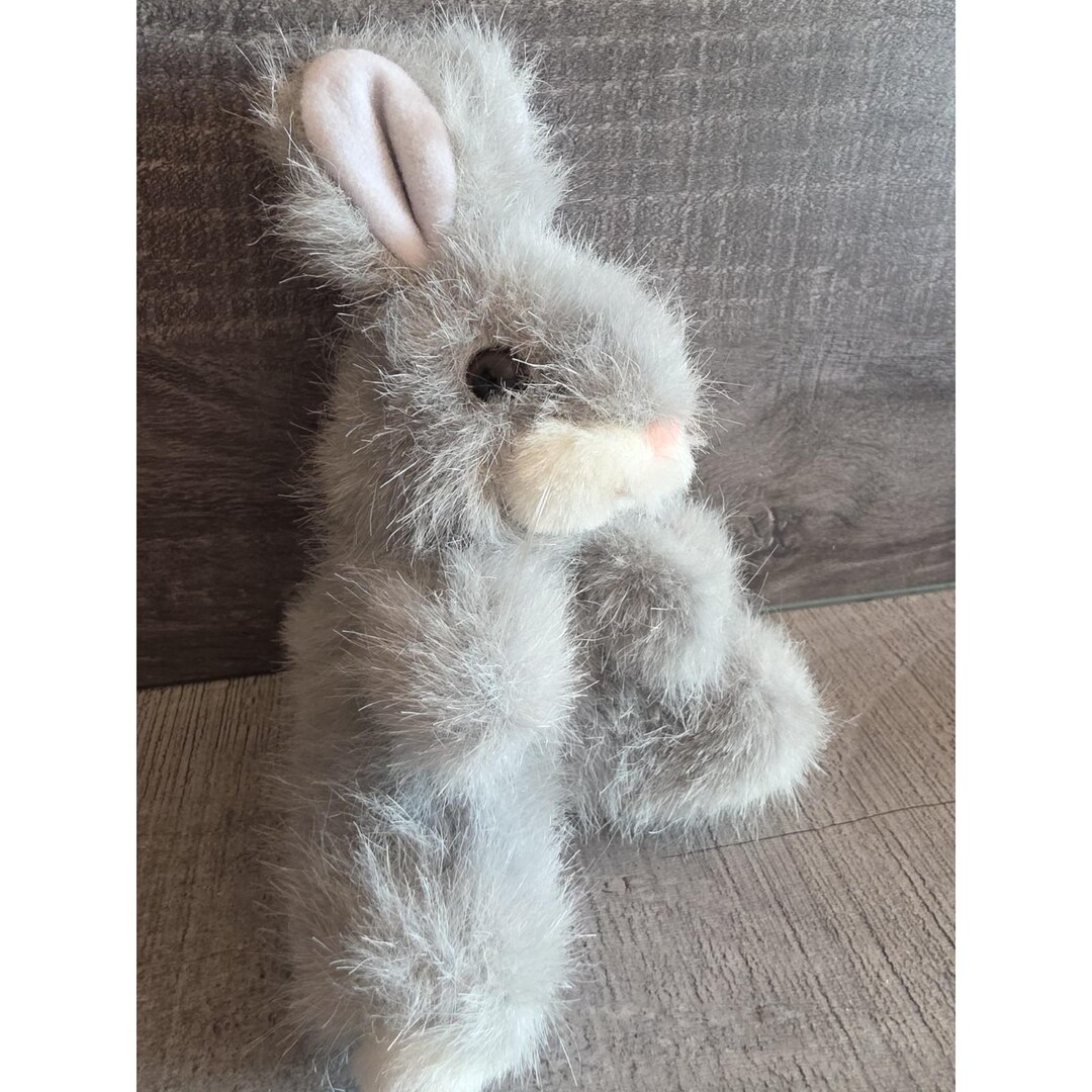 Russ Rabbits Russ Berrie Rabbit Bunny White Gray Plush Easter Vtg 6” Stuffed No 259 ...