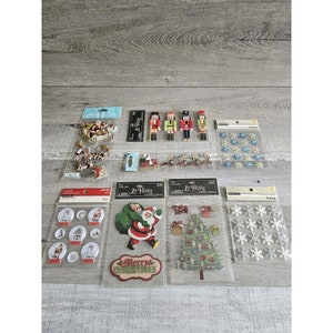 Sticker Lot Christmas Scrapbooking 3D Stickers Holiday Winter RARE Jolee&#39;s #144