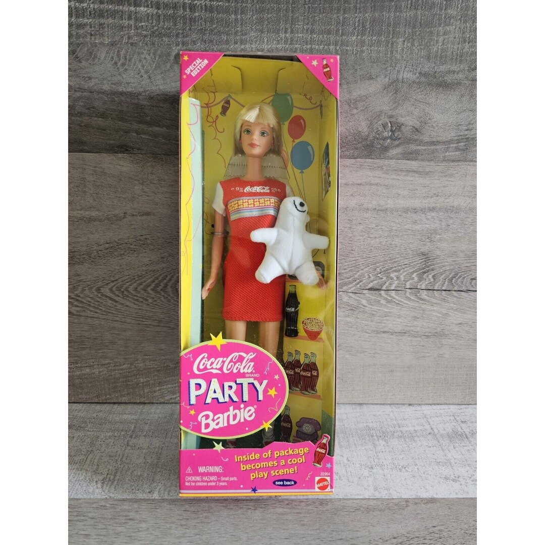 Vintage 1998 Coca cola Party Barbie Doll Special Edition Mattel 22964 MIB Etsy