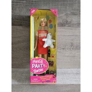 Vintage 1998 Coca-Cola Party Barbie Puppe Special Edition Mattel #22964 MIB