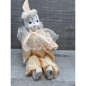 アンティーク雑貨 Little Circus Dolls. Vtg Little Circus Sillies Clown Albert E Price Porcelain Peach