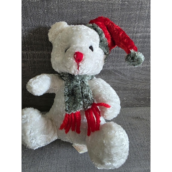 Osito De Peluche Blanco Navideño Navidad Y Sala De Estar De Año