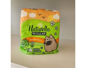 Pusheen Naturella Pads - Reisegröße -8 - Regular Toallas - Neu