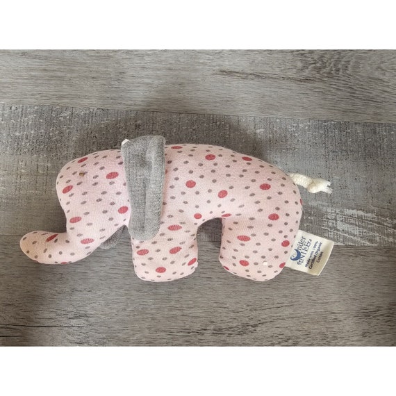 UNDER THE NILE Plush Pink Elephant Organic Cotton Baby Stuffed Animal Lovey Etsy Canada