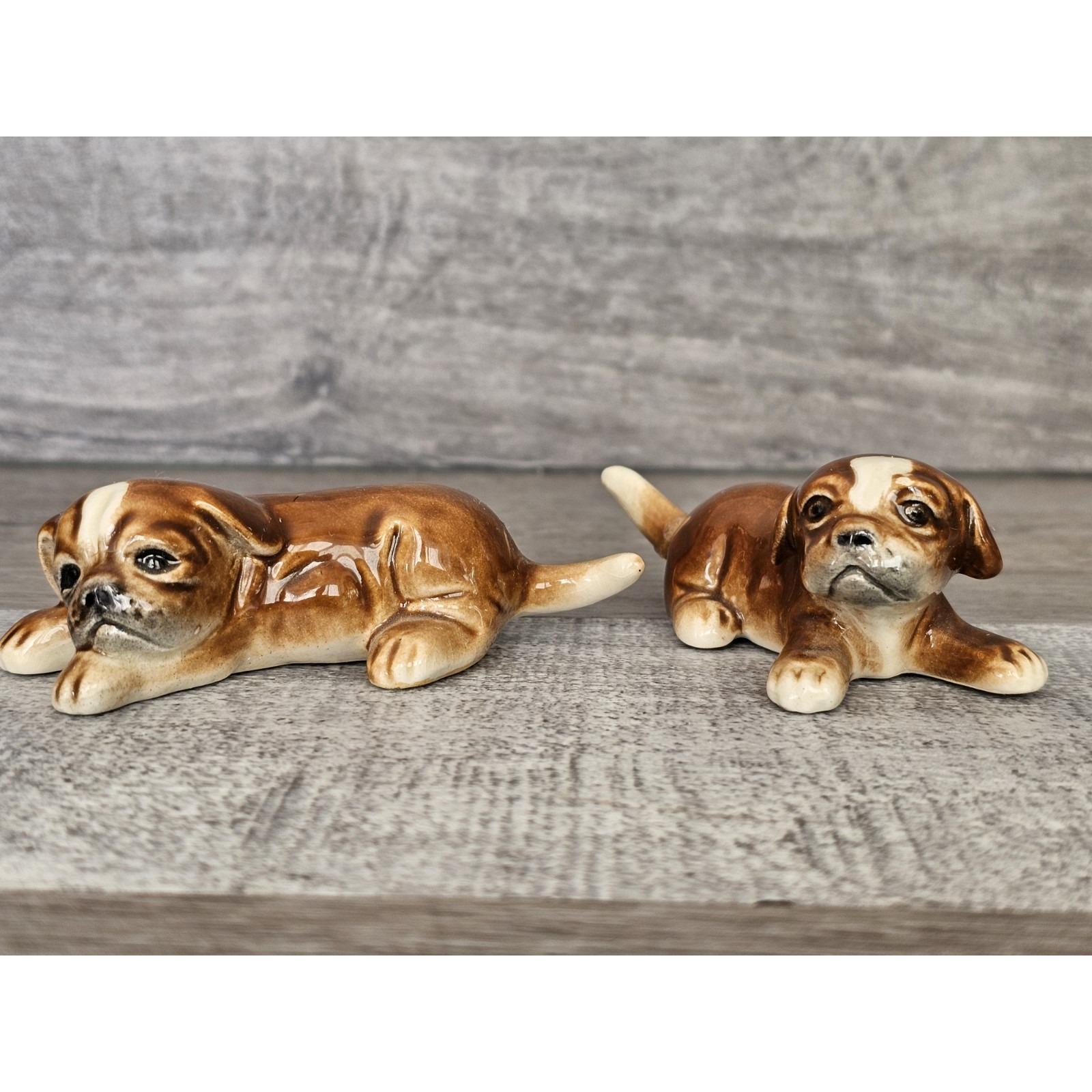Goebel ゲーベル社 ヨークシャーテリア 犬 陶器 置物 ホワイトとグレー
