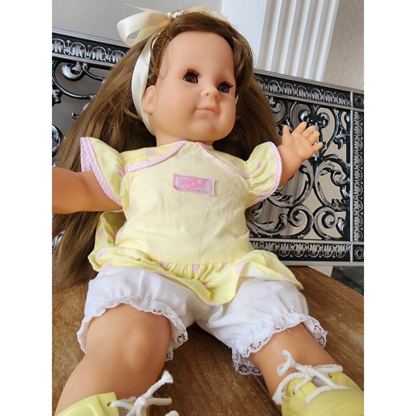 1980s Zapf Creation Beautiful Girl Baby Doll 16 Inch All Original