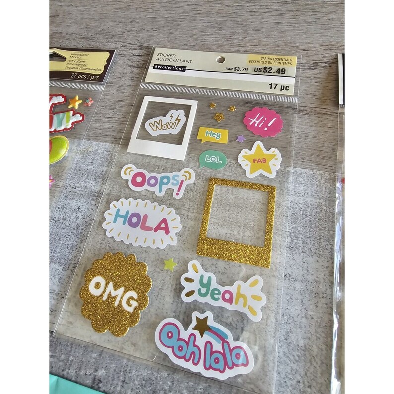 Sticker Lot - Happy Birthday Party Cake Scrapbooking 3D Stickers Jolees ...