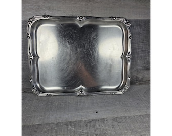 Bandeja/Travessa Vintage Alfra Alessi Italy em Aço Inoxidável 18/10, 33 cm (13"), Ornamentada, bn4