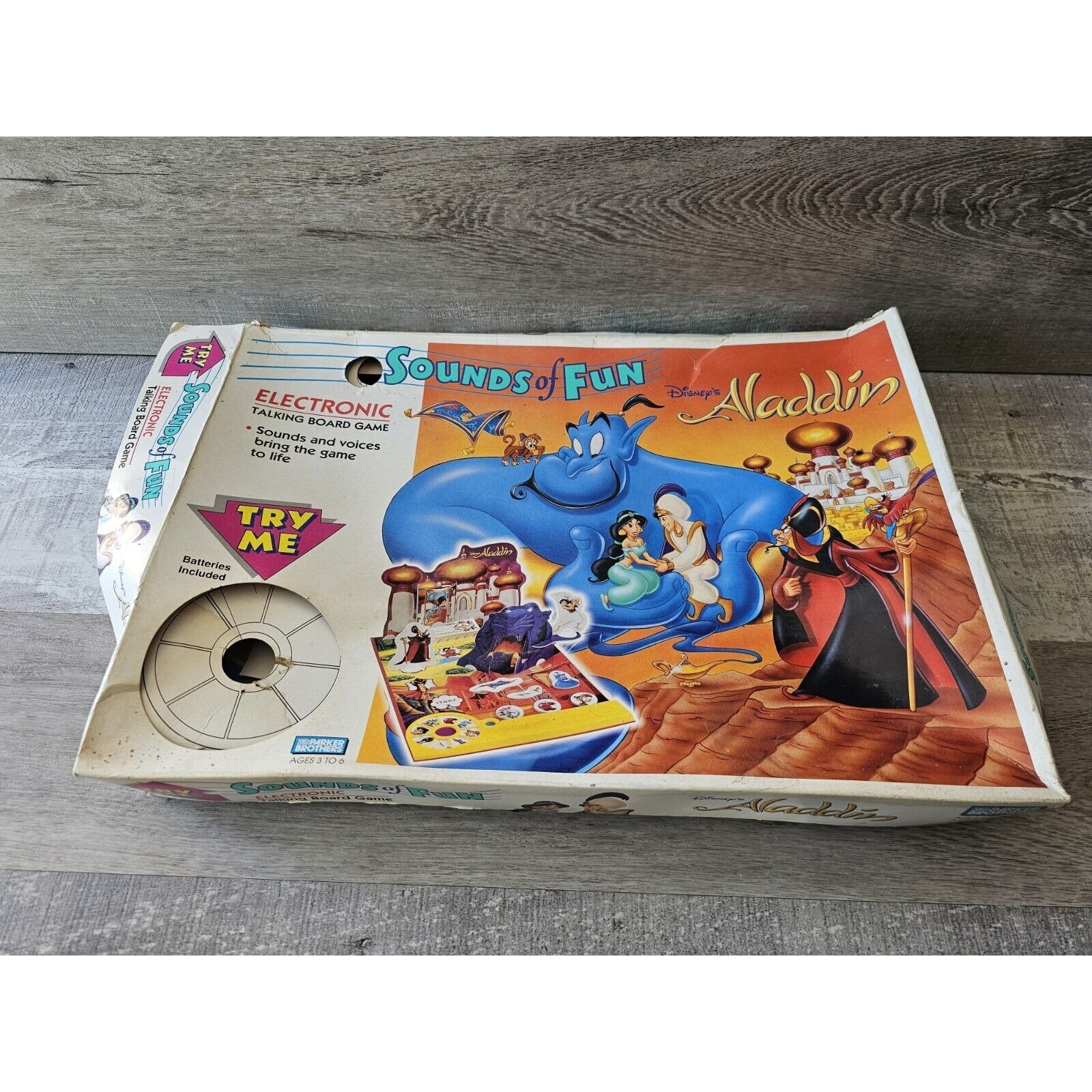 Vtg Disney Aladdin Sounds of Fun Electronic Talking Board Game