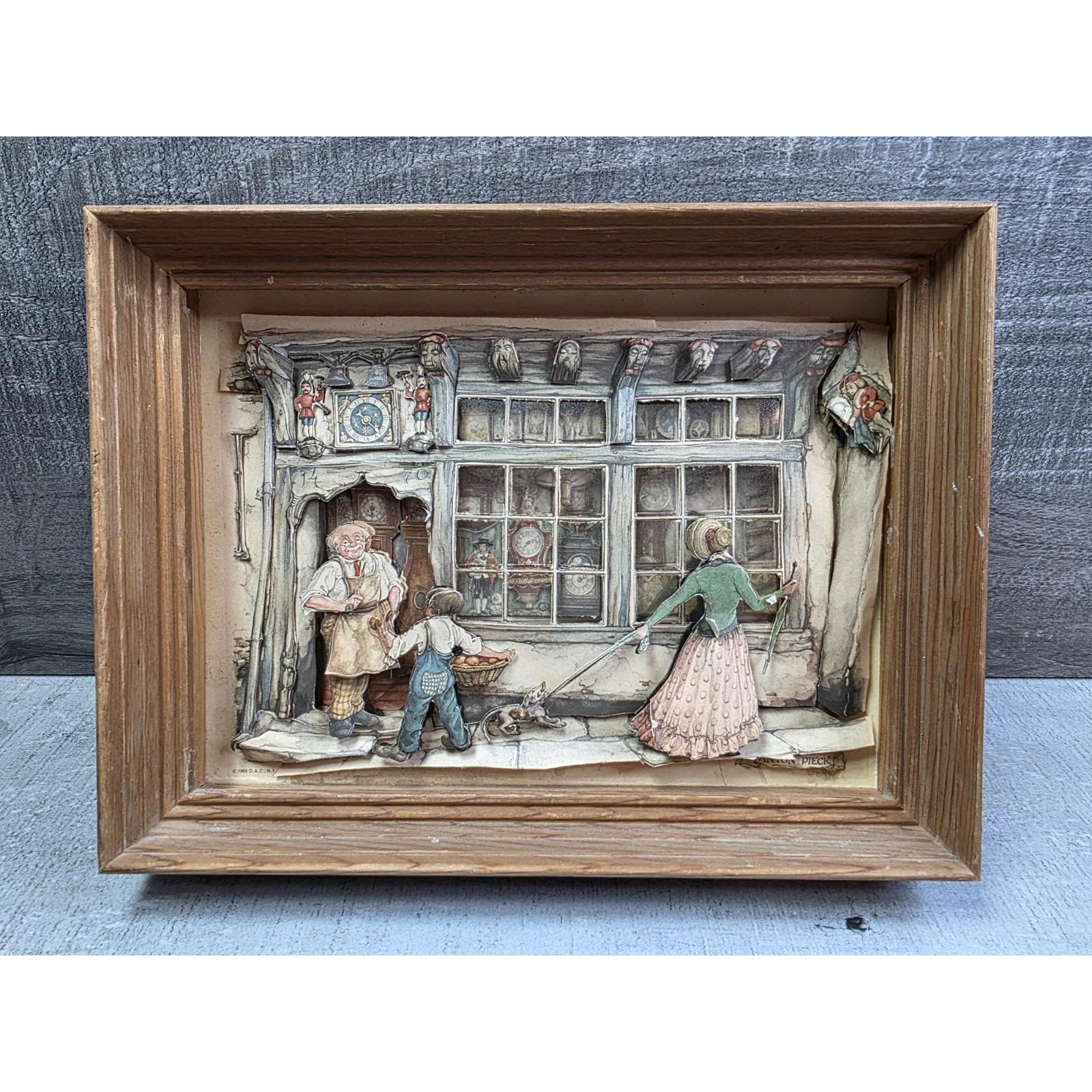 ANTON PIECK アート作品 日常生活の風景　シャドウボックス Anton pieck 3d shadow box - Etsy 日本