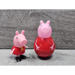 Peppa Pig Weebles 3" Figure Lot Character Peppa Toy Collectible Hasbro
