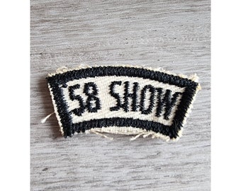 Vintage Boy Scout White Black Segment PATCH '58 Show BSA Camping Badge 1950s