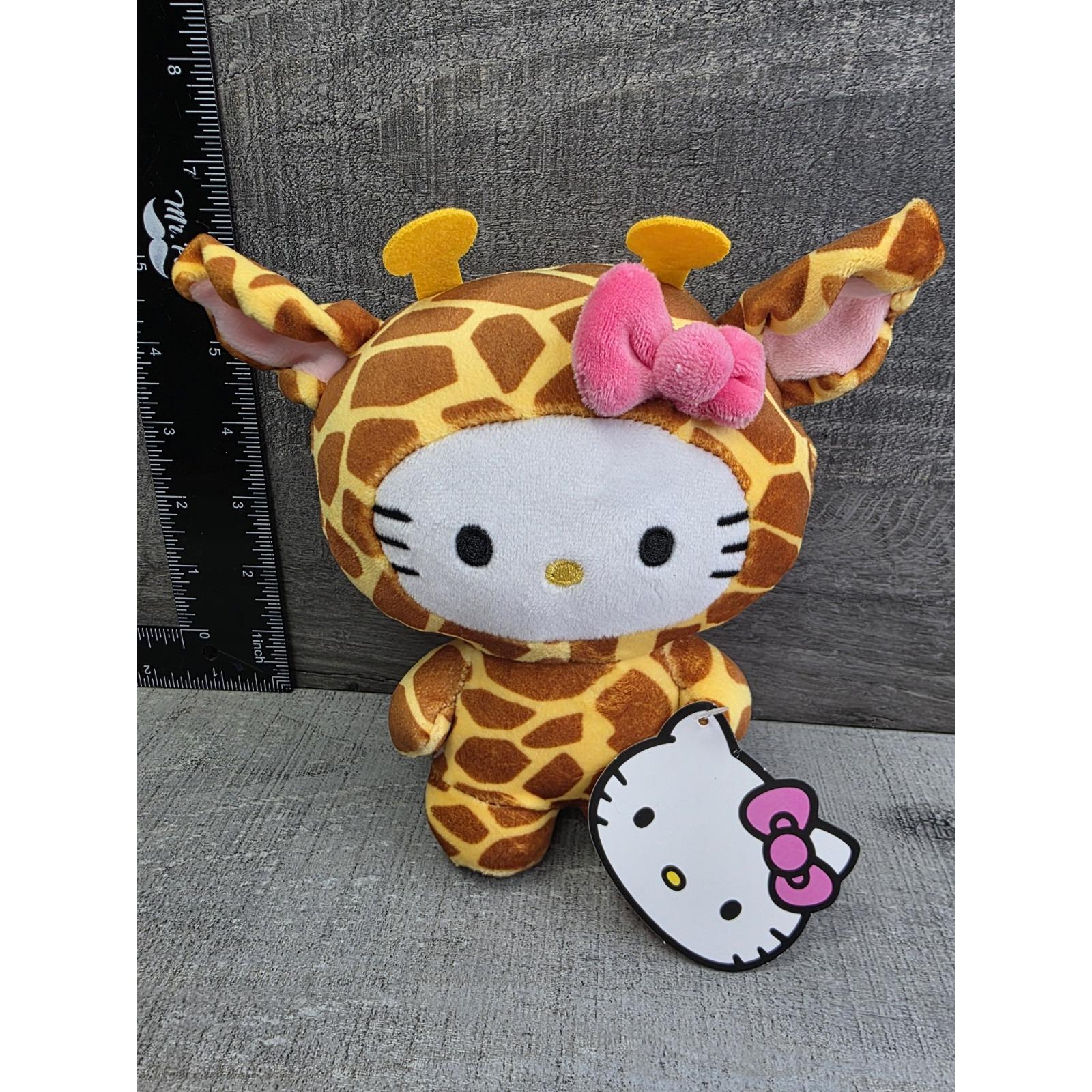 hello kitty in giraffe costume backpack 9" Costumed Cats Plush a Rush Hello Kitty Giraffe Costume Plushie