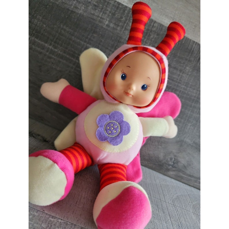 Babys First Doll Butterfly Baby Doll Plush Toy Rattle Crinkle Flower ...