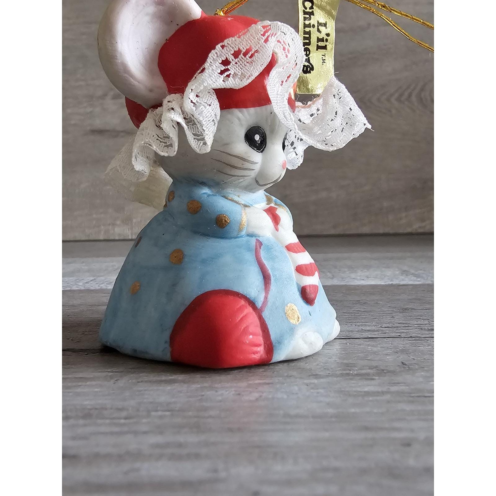 Vtg Jasco Lil Chimers Christmas Mouse Bell Ornament 235a - Etsy