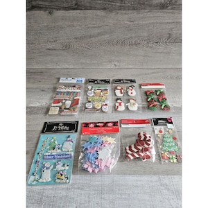 Sticker Lot Christmas Scrapbooking 3D Stickers Holiday Winter RARE Jolee&#39;s #142
