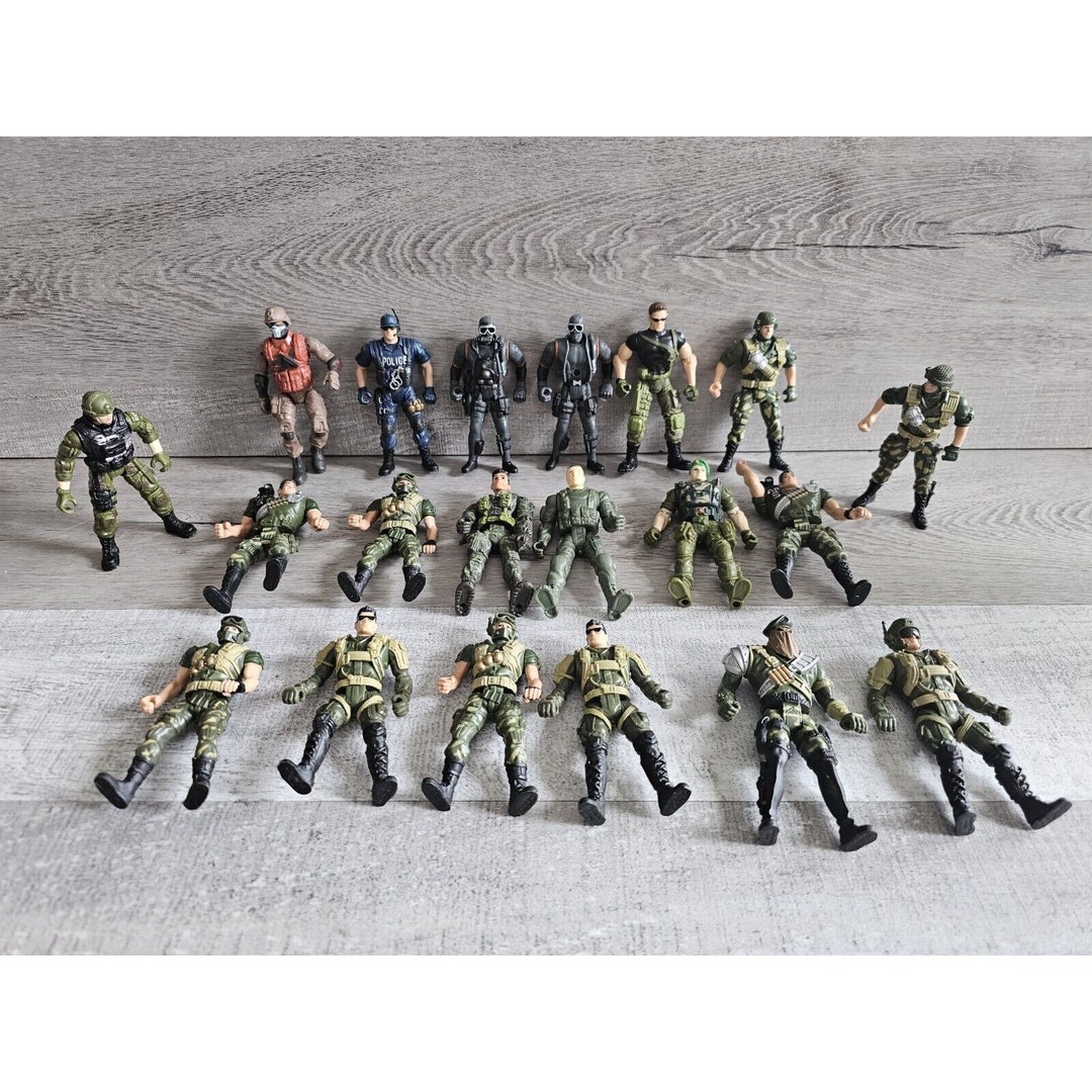 Vtg Chap Mei Lanard True Heroes Action Figures Lot 20 Figures Army ...