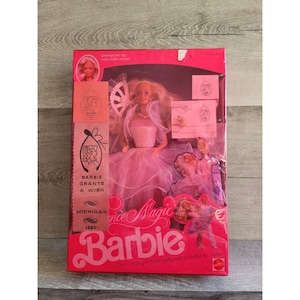 Mattel Dance Magic Barbie Doll 1990 Barbie Make A Wish Michigan #4836 New