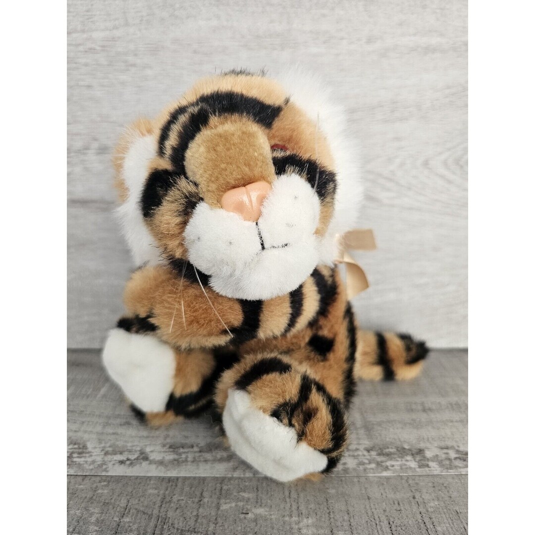 Bengal Tiger Plush Kitty Cat Mini Kitten Baby Stuffed Animal W Bow 6 bengal-tiger-plush-kitty-cat-mini-kitten-baby-stuffed-animal-w-bow-6