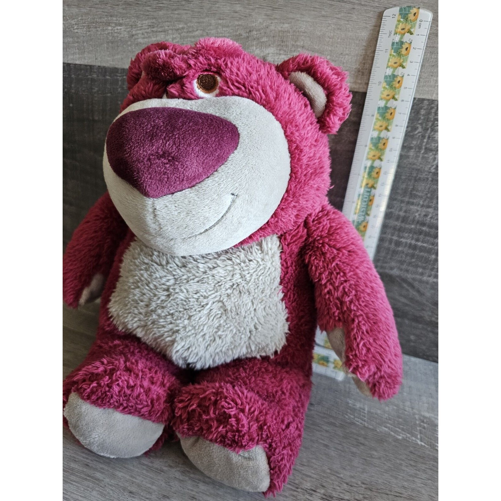 Disney Store Toy Story 3 Lotso Huggin Bear Plush 13 Strawberry Scented  Tummy