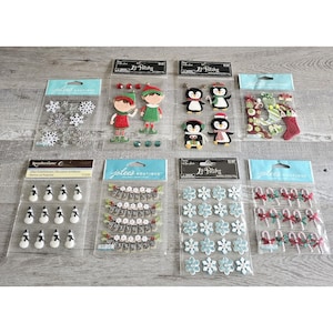 Sticker Lot Christmas Scrapbooking 3D Stickers Holiday Winter RARE Jolee&#39;s #132