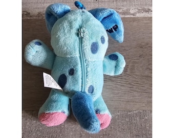 Wuggle Pets Blue Puppy Dog Clip Keychain Backpack Bag Purse