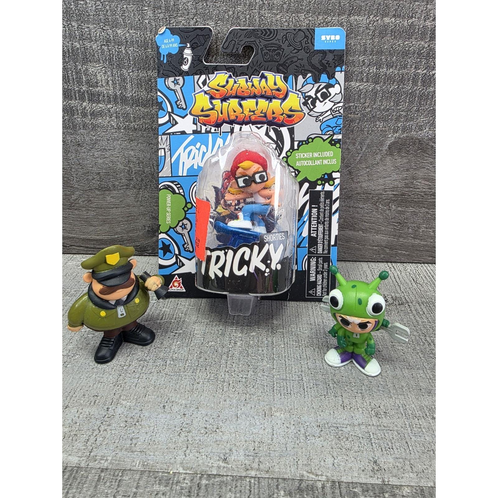 ＳＵＢＩＥ！ ＴＯＹＳ！！ Subway Surfers Shorties Tricky, Guard, Yutani Figures Lot of 3