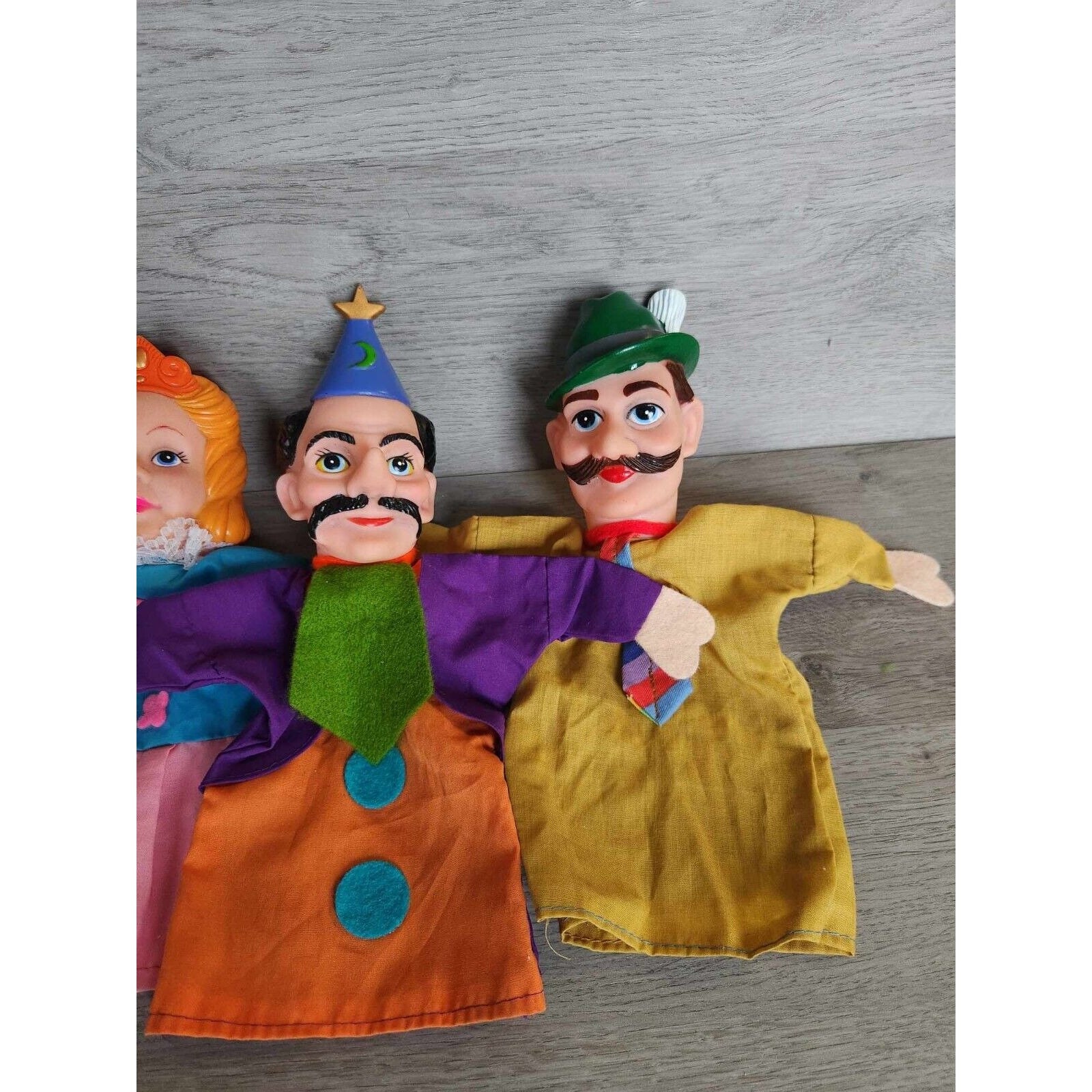 Vintage Mr. Rogers Neighborhood Hand Puppets Set of 7 PBS Theatre Judy