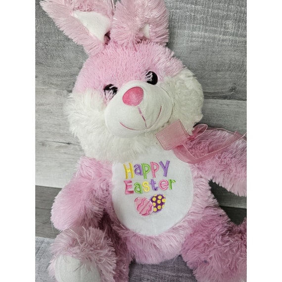 Dan Dee Collectors Choice Plush Happy Easter Bunny Pink W