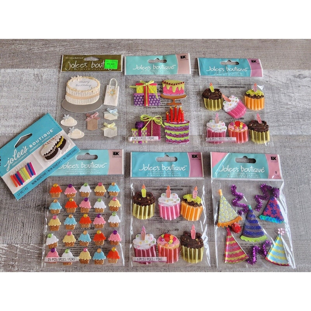 NEW Scrapbook Stickers LOT Birthday Celebration Presents Cake Etsy