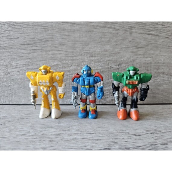 Soma Sonic Rangers Robot Warriors Vintage Mini Figures Lot 3 Toys