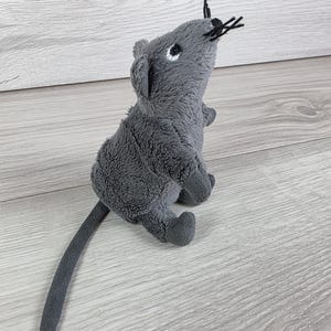 Plush Mouse Gray Stuffed Animal 5" Thread Whiskers Ikea Cosig SU52