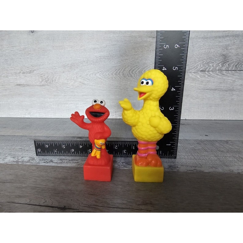 Elmo Small Vtg Lot of 2 Sesame Street Big Bird & Elmo 5
