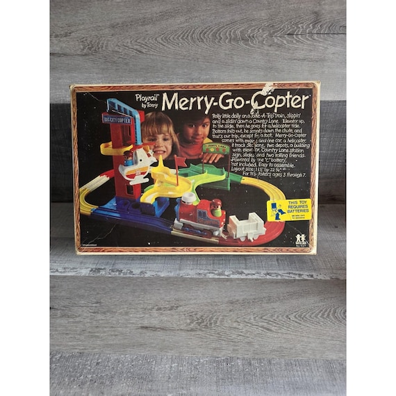 Merry Friday × Google Play フリップボックス Vintage Tomy 1978 Playrail Merry-go-copter Playset in Box B202 - Etsy