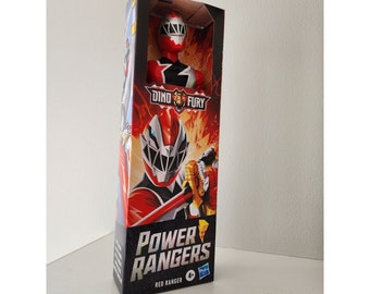 Power Rangers Dino Fury Roter Waldläufer 12"Actionfigur + 1 Accessoire New Hasbro