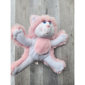 Vintage Fisher Price PURR-TENDERS 1988 Kitty Katze Plüsch schnurrendes Spielzeug 18&quot; mit Schwanz