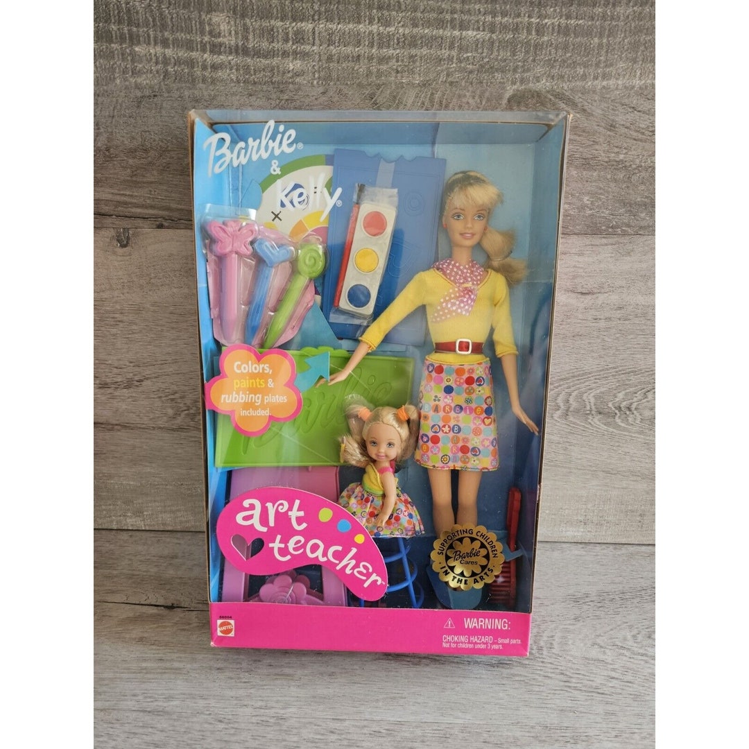 NIB Vintage 2004 Barbie Kelly Art Teacher Doll Mattel 56004