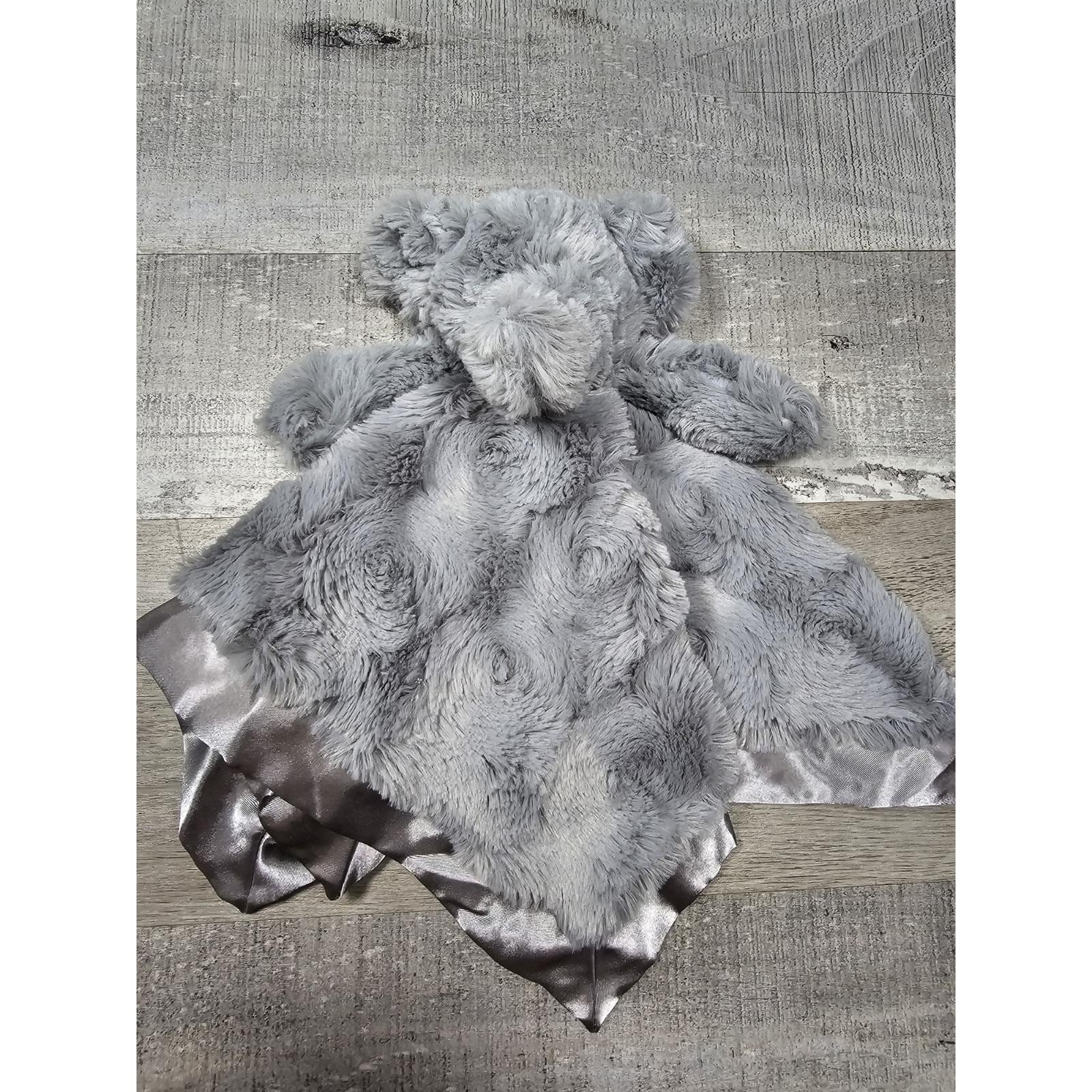 Cloud Island Elephant Lovey Security Blanket Plush Gray Soft Satin