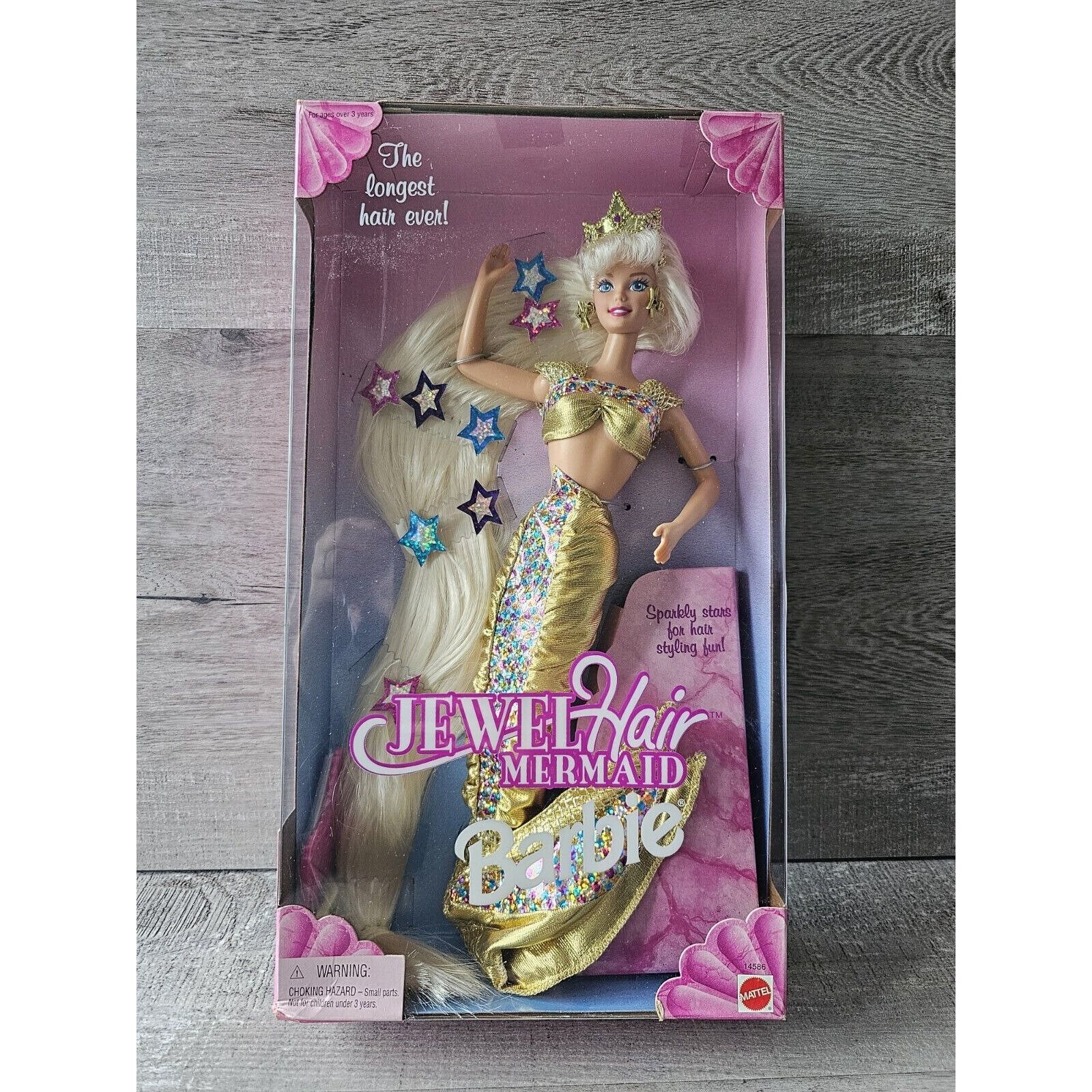 Vintage Jewel Hair Mermaid Barbie NRFB 1995 14586 Mattel NEW With Sparkly Stars Etsy