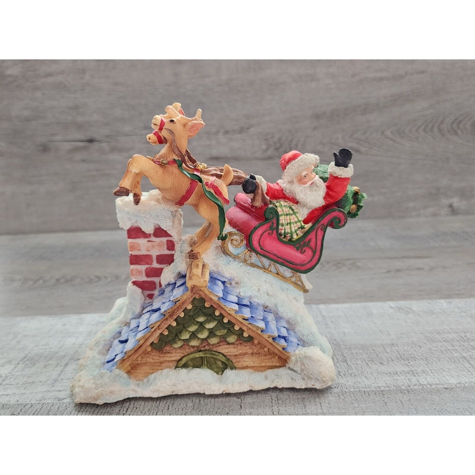 Vintage Santa and Reindeer Music Box - Etsy