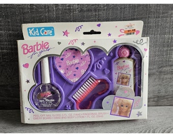 VTG 1992 Kid Care Barbie For Girls Kit d'ongles NEUF Ancien Stock Rare