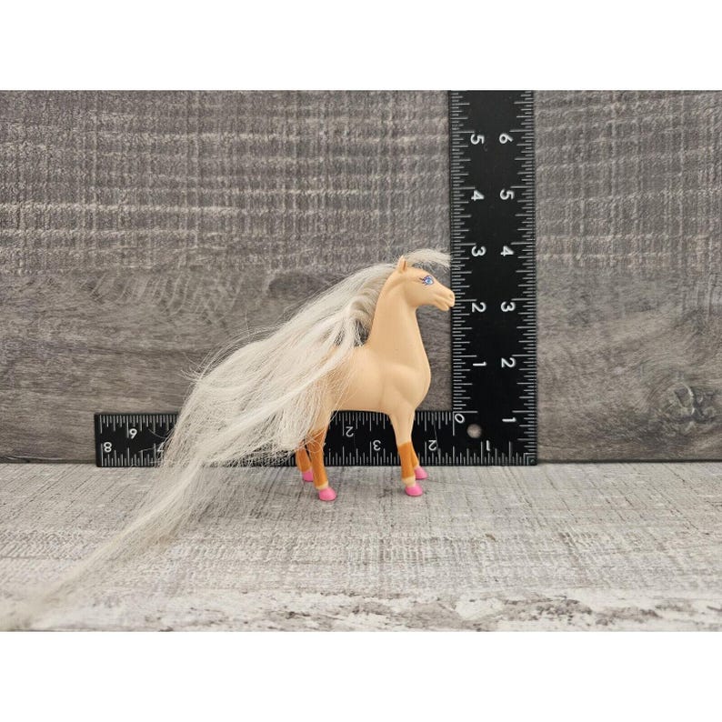 Polly Pocket Tan Horse Mattel Vintage Toy Retro Figurine Pink Hooves Etsy