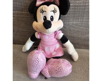 Peluche de Minnie Mouse de Disney Junior, muñeca de Mickey Mouse Clubhouse, animal de peluche