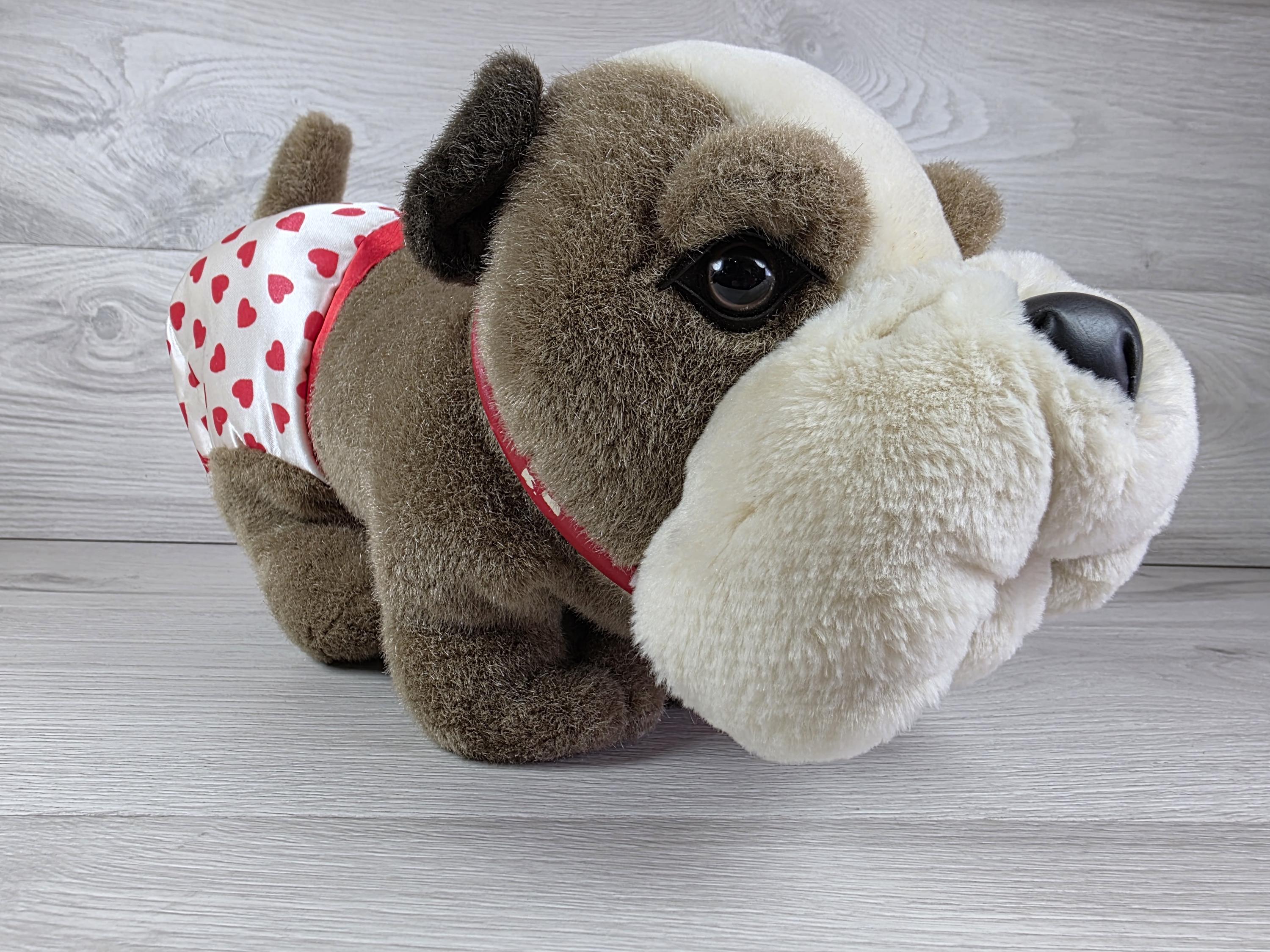 Vintage plush bulldog - Etsy 日本