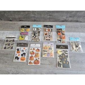 Sticker Lot - Halloween October Ghosts Scrapbooking 3D Sticker Jolee&#39;s RARE #6