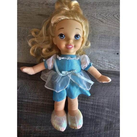disney princess blonde hair blue dress 2002 Fisher-price Bedtime Cinderella Doll 14