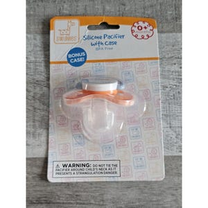 New Swiggles Silicone Pacifier LMDO Free Case 0+ M Orange 262b