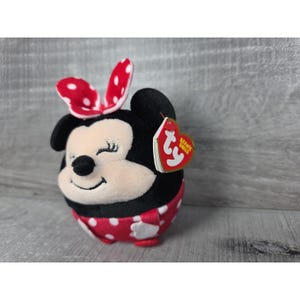 TY Puffies Beanie Smiling Minnie Mouse Beanie Ball Stuffed Plush b45 image 2