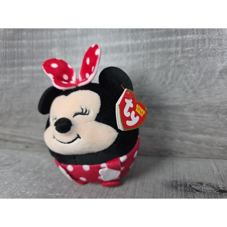 TY Puffies Beanie Smiling Minnie Mouse Beanie Ball Stuffed Plush b45 image 2