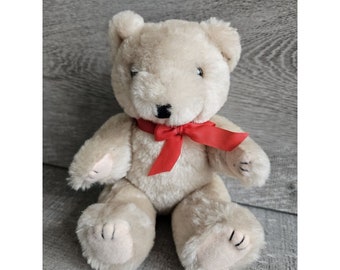 Peluche vintage Wang's International en peluche marron clair articulé, 25 cm (10 po.)